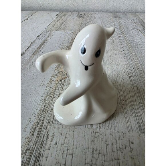 Ceramic vintage ghost Halloween decor shabby chic white - Picture 1 of 7
